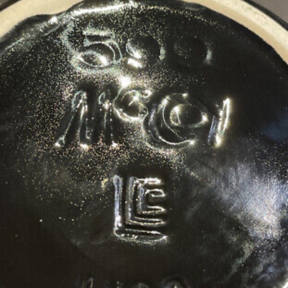 VTG McCoy USA 599 Black Pottery 4” Pedestal Bowl Planter Vase 4.5” Wide - Picture 9 of 13